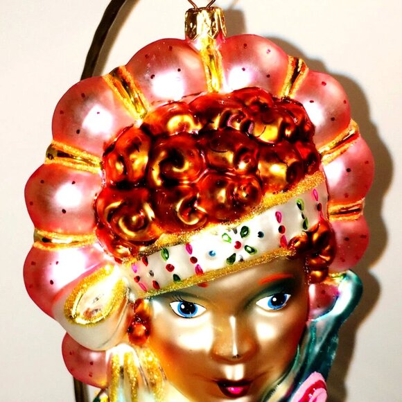 ✨ Rare Authentic Christopher Radko GOLDEN AGE LADY Faith Hopewell Glass Ornament - Picture 3 of 10
